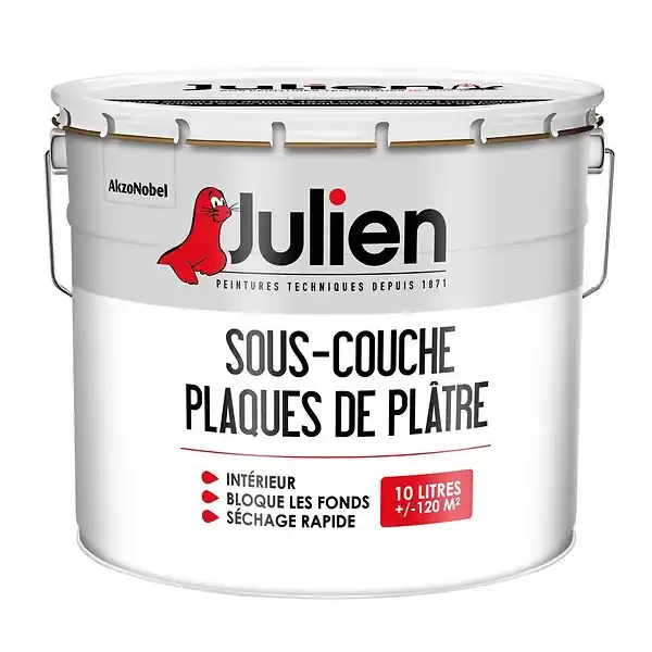 Solde Sous-couche plaque de plâtre Mat - 10L JULIEN
