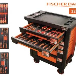 Livraison Express Servante équipée de 32 outils FISCHER DAREX