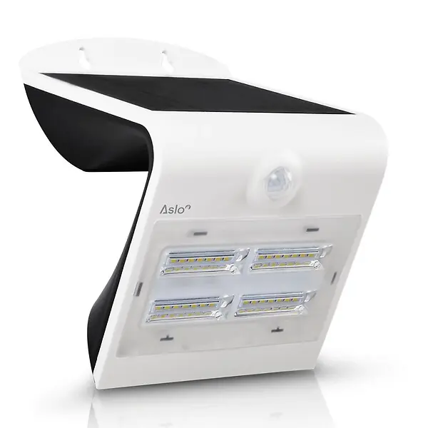 Produit De Marque Projecteur Led Mural Batterie lithium 2Ah - 3.7V Solaire BLANC Détecteur de mouvements 400 Lm ASLO