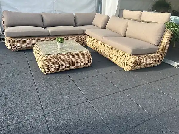 Dalle confort caoutchouc recyclé - Anthracite - 100x100cm CREAGREEN Achat Immédiat