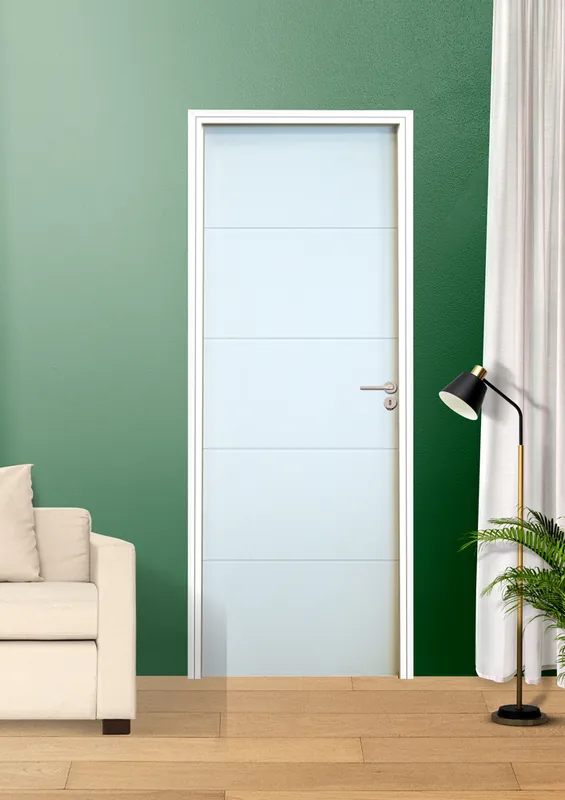 Bloc-porte fin de chantier postformé QUADRIZ H.204 x l.73 cm prépeint poussant gauche - SMIS Vente Flash