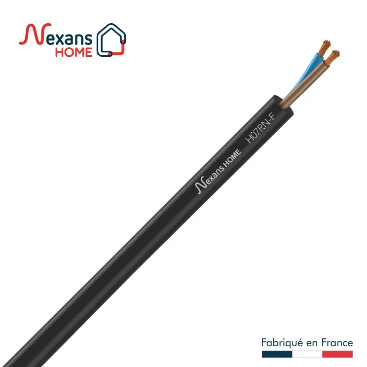 Commande En Gros Câble électrique H07RN-F 2 x 1,5 mm² souple pour extérieur et chantier au mètre - NEXANS