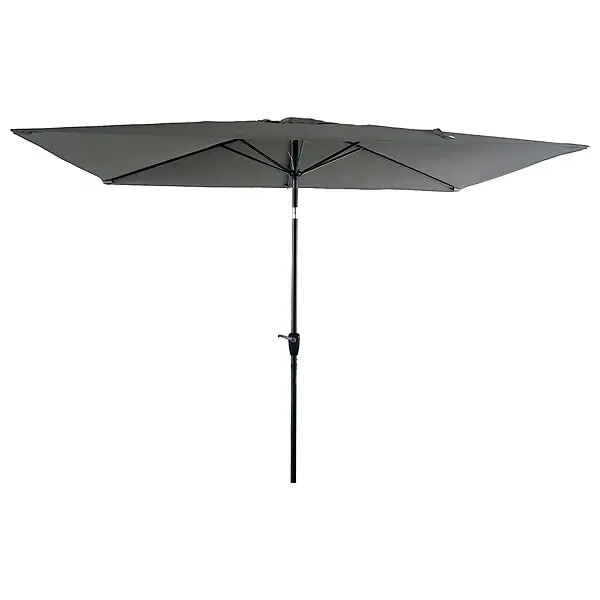 Parasol droit HAPUNA rectangulaire 2x3m gris HAPPY GARDEN Nouveauté