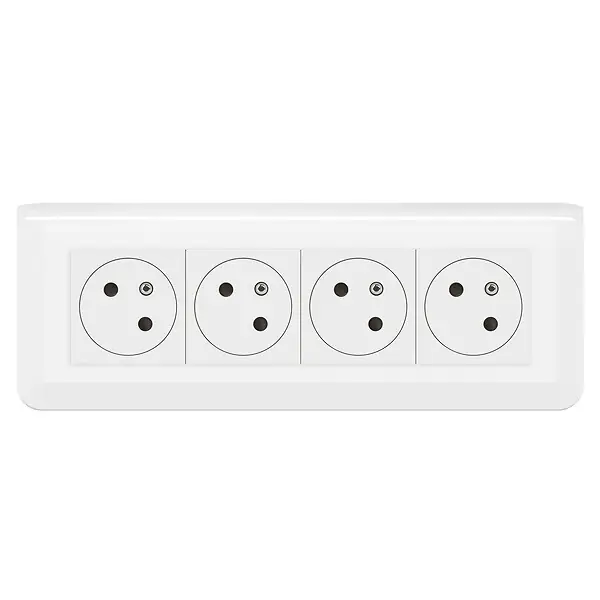 Certifié Kit 4 prises 2P+T encastrables - Mosaic Link - Blanc - 16A LEGRAND