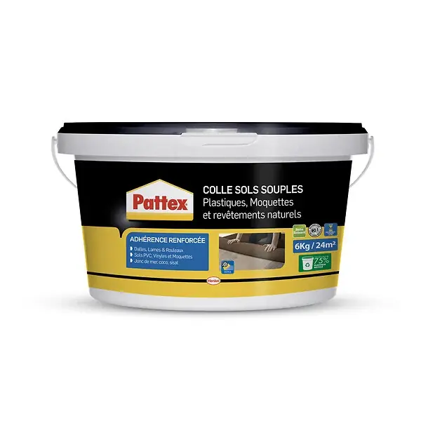 Colle sols souples PVC moquette - 6kg PATTEX Bon Marché