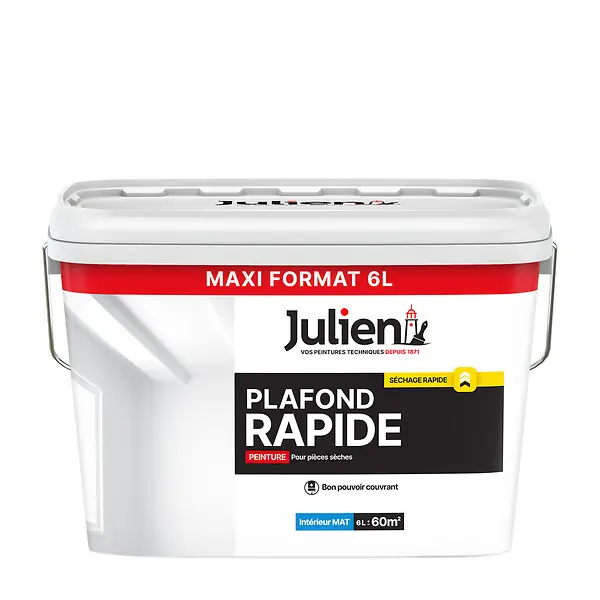 Peinture plafond rapide - Blanc - Mat - 6L JULIEN Prix Réduit