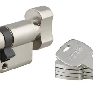 Cylindre de serrure à bouton 30 x 40 mm Transit 2 très haute sécurité nickelé 5 clés THIRARD Prix Cassé