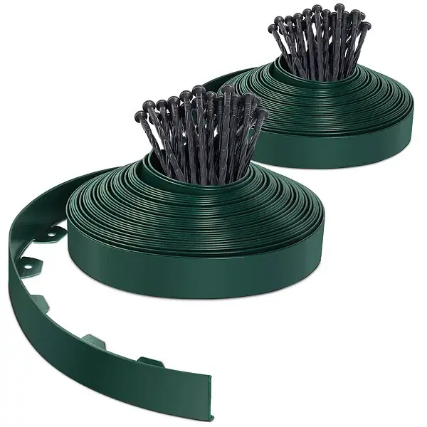 Produit De Marque Bordure de jardin PVC flexible 40m avec piquets vert VOUNOT