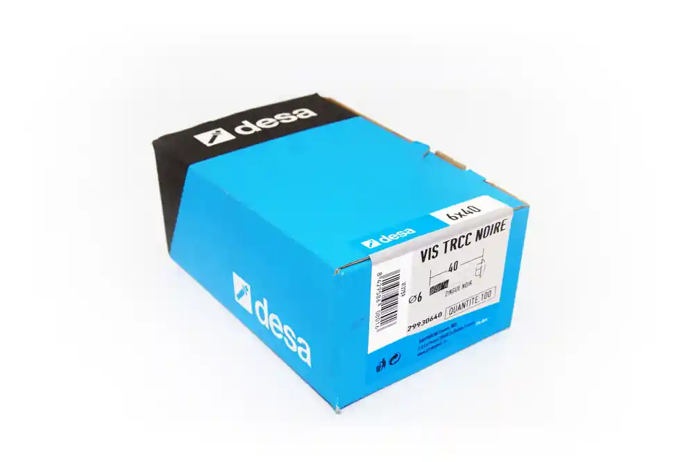 Commander Maintenant Vis TRCC 6 x 40 mm noir par 100 DESA