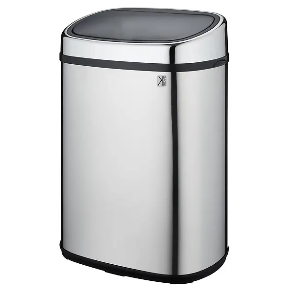 Expédition Rapide Poubelle push inox CITY argent 48L KITCHEN MOVE
