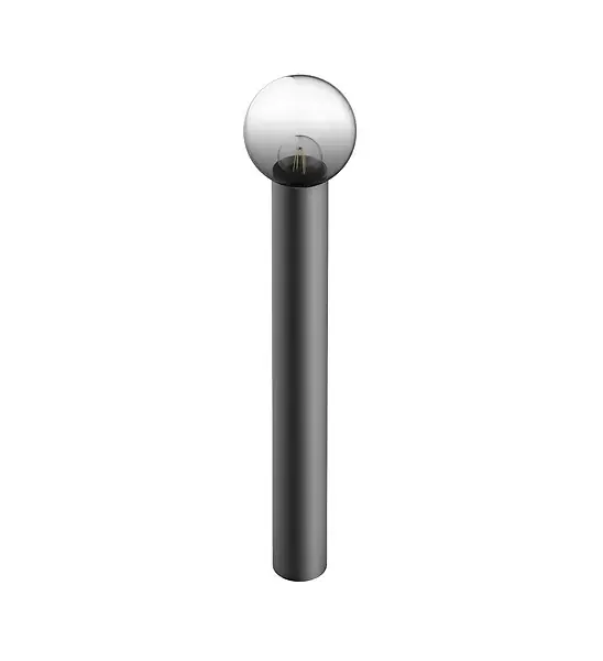 Meilleur Choix Lampadaire filaire métal - Noir - Globe boule fumée 80cm XANLITE