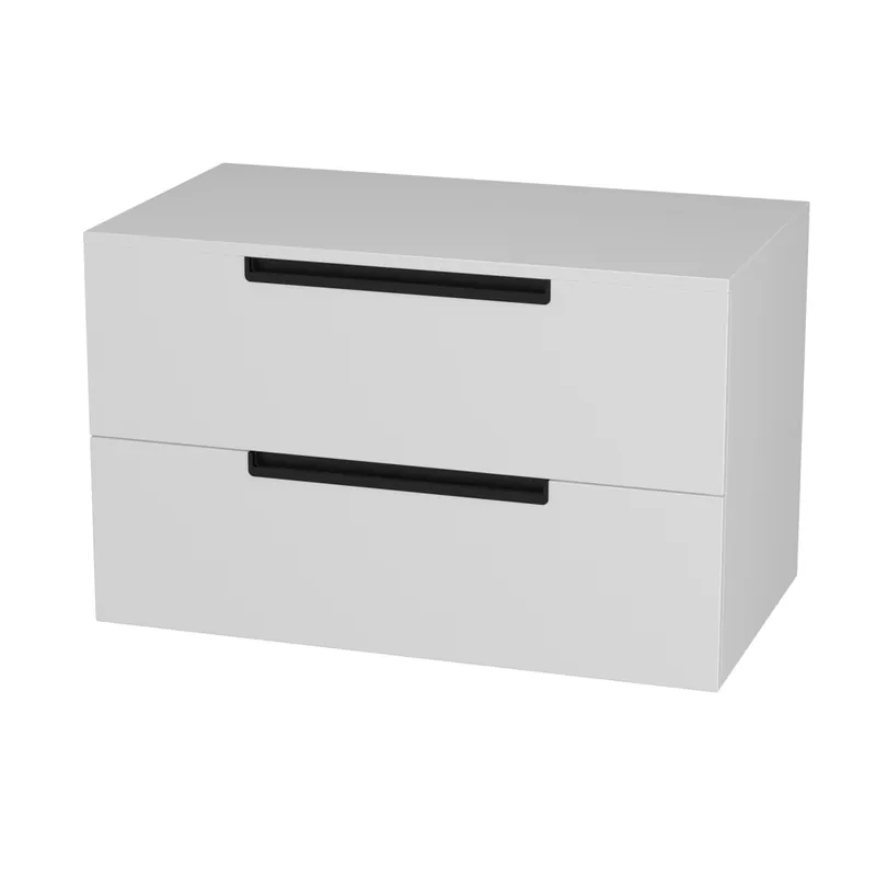 Usine Directe Meuble de salle de bains blanc brillant 80 cm Loft AURLANE