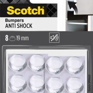 Patins bumpers adhésifs 19 mm transparents par 8 SCOTCH Nouveauté