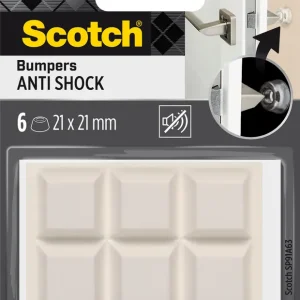 Nouvelle Collection Patins bumpers adhésifs 21 x 21 mm blancs SCOTCH
