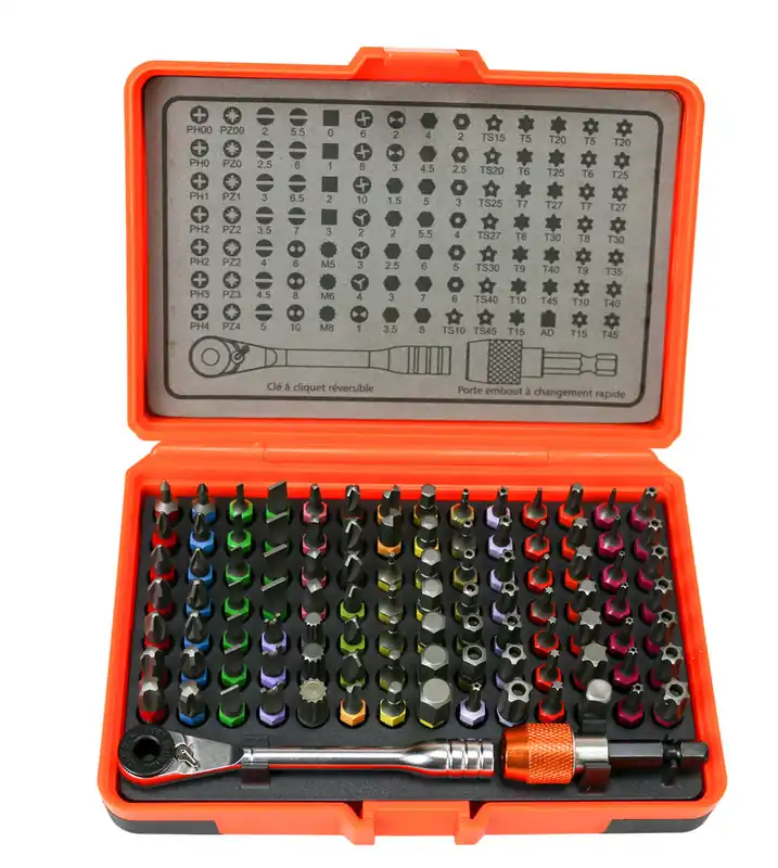 Coffret de vissage de 98 embouts FISCHER DAREX Certifié