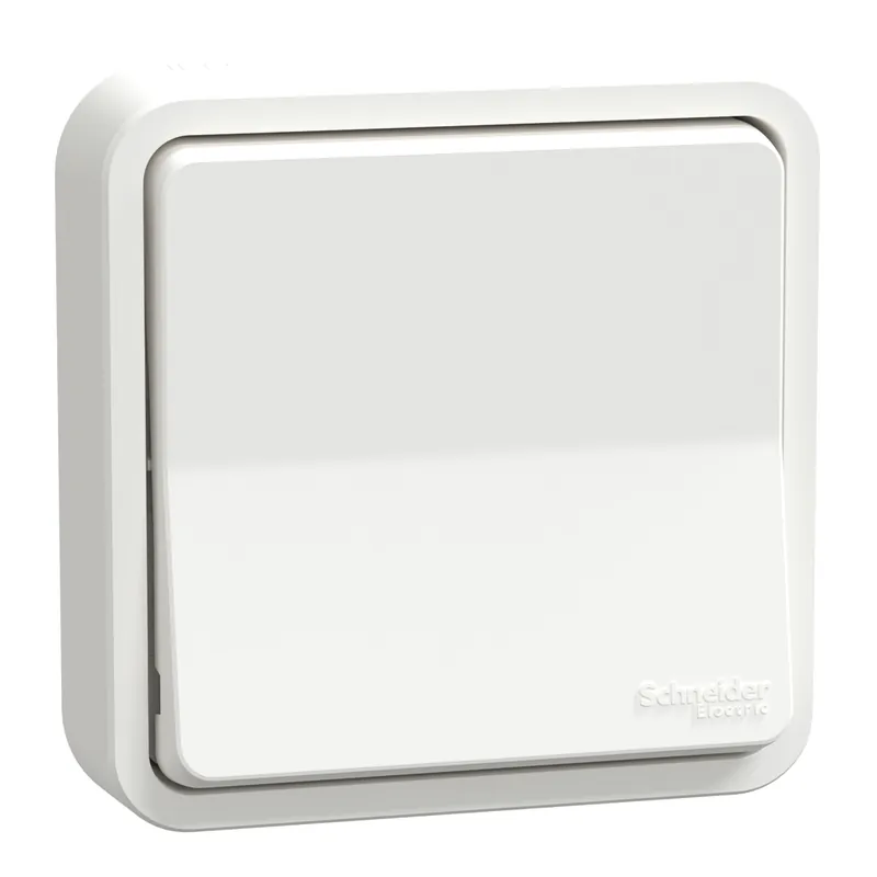 Interrupteur va-et-vient étanche IP55 encastré blanc - Mureva Styl SCHNEIDER ELECTRIC Soldes