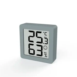 Thermometre intérieur aimanté gris Solde
