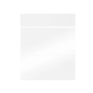 Top Vente Façade de tiroir de cuisine Bela - Blanc Brillant - L60cm GRUPOALVIC