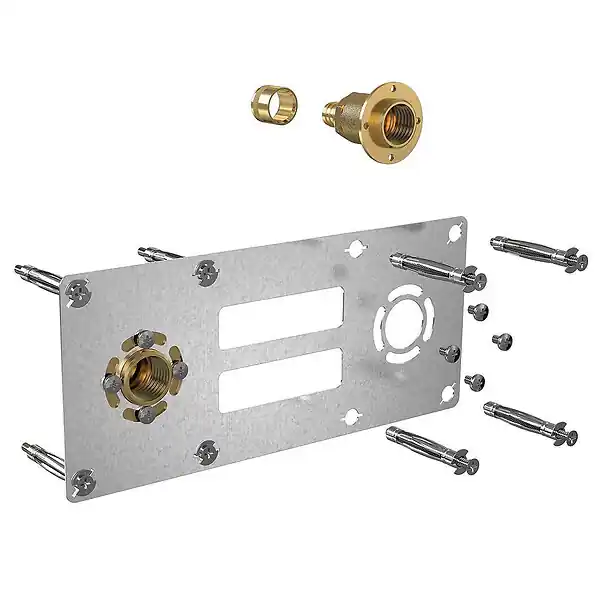 Kit plaque ROBIFIX pour tube PER ou PB - Entraxe 150mm - raccord droit à glissement - Ø sortie F1/2" - tube Ø 16mm WATTS Prix Bas