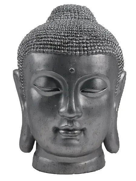 Tête de Bouddha décorative - Argent - H.42cm CIDDECO Acheter En Ligne
