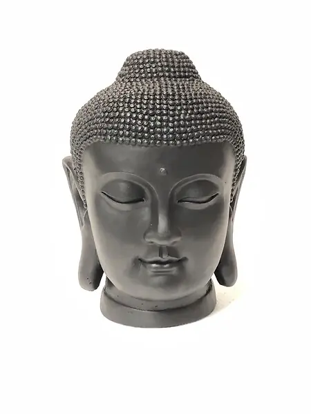 Bon Marché Tête de Bouddha en fibre d‘argile - Noir - H.42xL.31xl.30cm CIDDECO