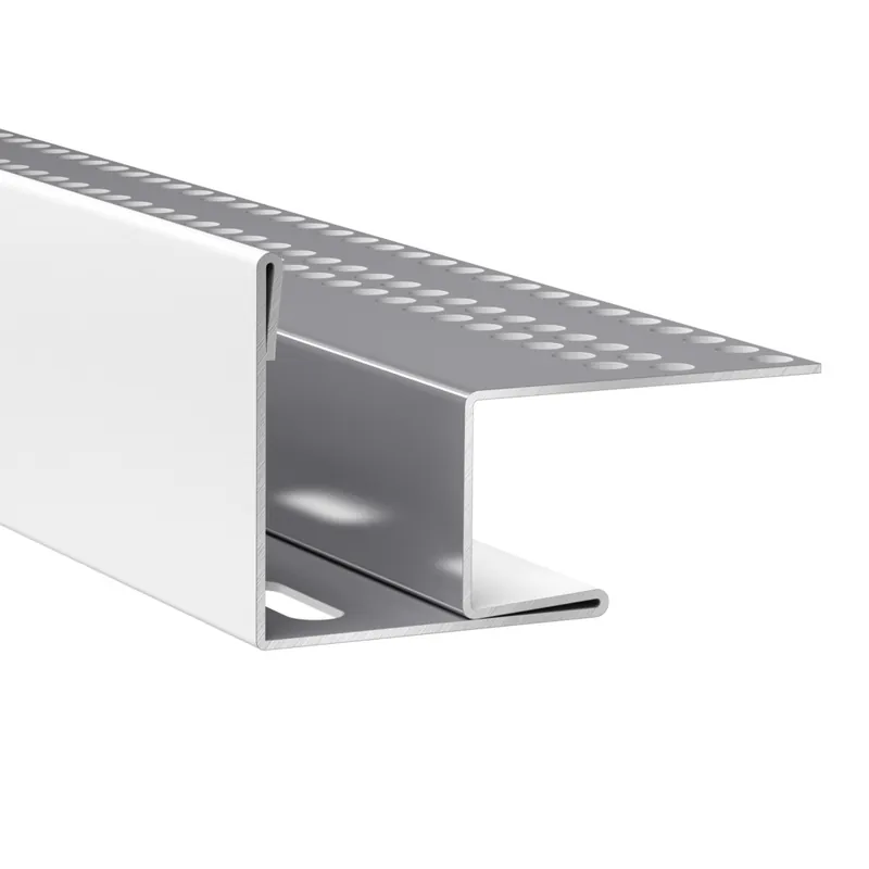 Acheter Direct Profil de linteau et de départ alu pose verticale bardage Hardie Plank VL blanc arctique - longueur 3000 mm - JAMES HARDIE