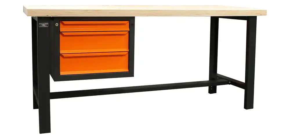 Nouvelle Collection Etabli d‘atelier 200x75cm avec 3 tiroirs FISCHER DAREX
