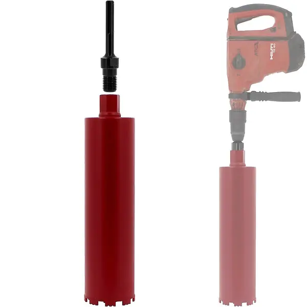 Haute Qualité Couronne diamant Ø 114 mm avec adaptateur pour perceuse et perforateur SDS-max GT MARKET