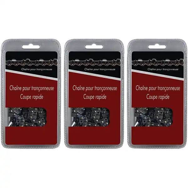 Meilleur Choix Lot de 3 chaînes 3/8‘, 1.5 mm, 72 maillons - Compatible tronçonneuses HUSQVARNA GT MARKET