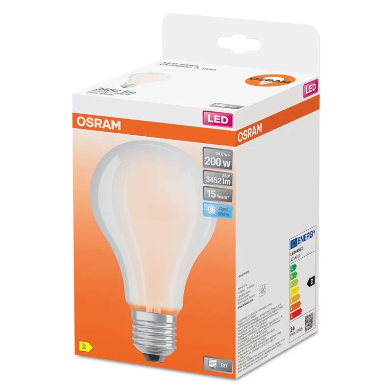 Ampoule LED E27 dépolie 24W 3452 lumens blanc neutre OSRAM Usine Directe