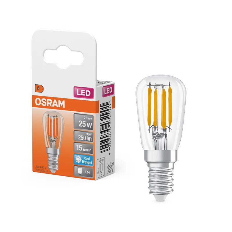 Ampoule LED E14 tube T26 à filament 2.8 W 250 lumens lumière du jour OSRAM Top Vente