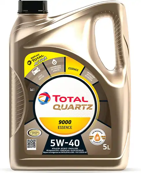 Seulement Aujourd'hui Huile moteur synthétique Quartz 9000 essence 5W-40 - 5L TOTALENERGIES