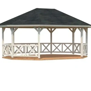 Kiosque de jardin en bois Betty - 25 m² intérieur - Couverture de toit en shingles - Livraison à domicile incluse - PALMAKO Promotion Saisonnière