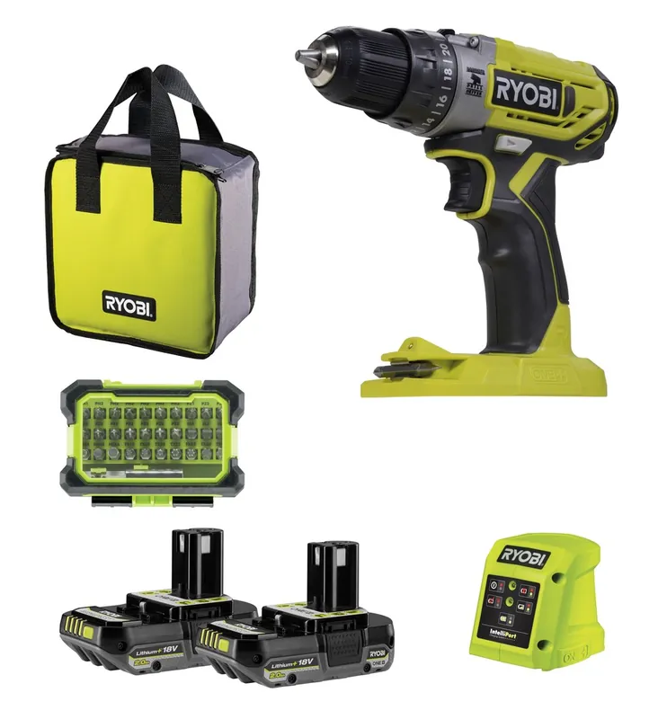 Perceuse à percussion sans fil 18 V ONE+ R18PD2-220SA31 (2 batteries) - RYOBI Nouveauté