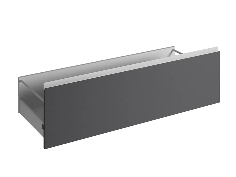 Façade tiroir avec poignée intégrée pour meuble de cuisine Mallorca gris plomb mat 35 x 120 cm OFITRES Réduction