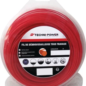 Fil nylon rond 3,3 mm 15 m TECHNI-POWER Quantité Limitée