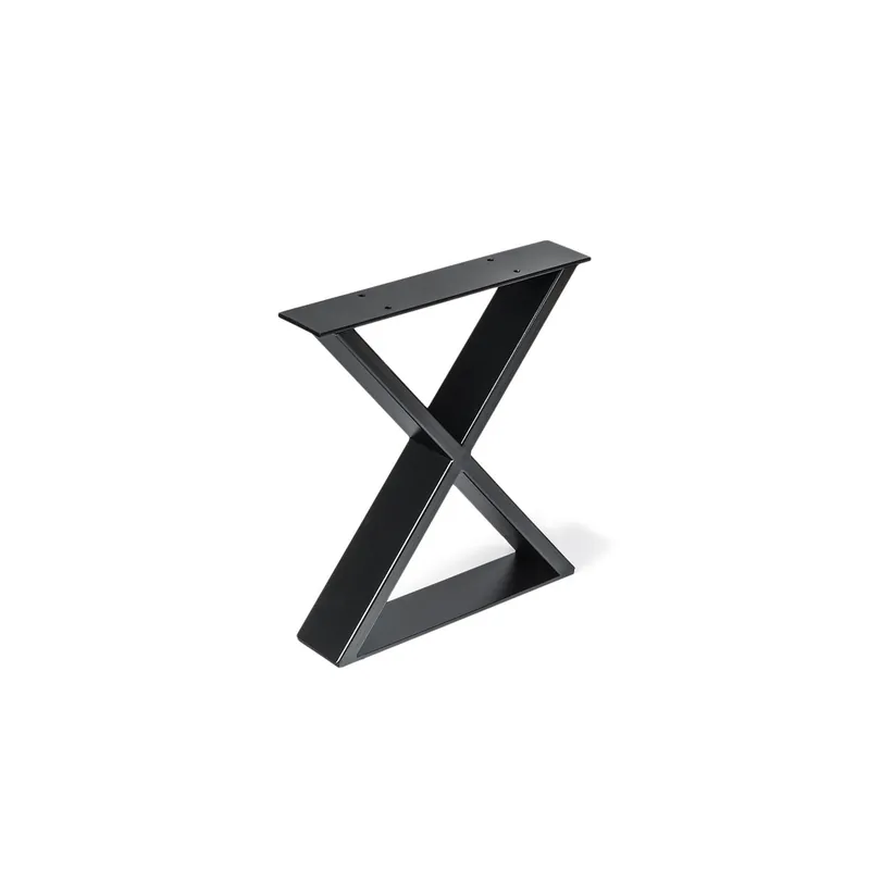 Pied croix 380 x 380 x 80 mm métal noir REI Offre Exclusive