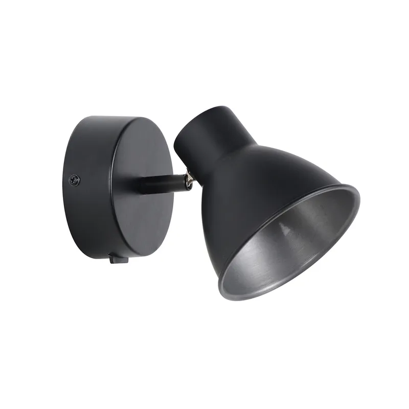 Spot interrupteur noir métal E14 40W DOCK COREP Produit De Marque