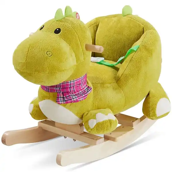 Dinosaure à bascule avec housse en peluche à partir de 12 mois vert TECTAKE Produit De Marque