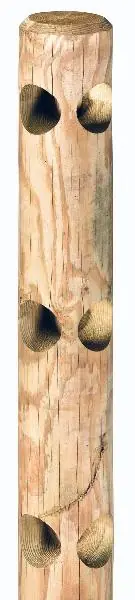 Poteau d‘angle clôture bois ranch 3 perçages traité autoclave - Ø140 x 2000 mm - HENRY TIMBER Achat Immédiat