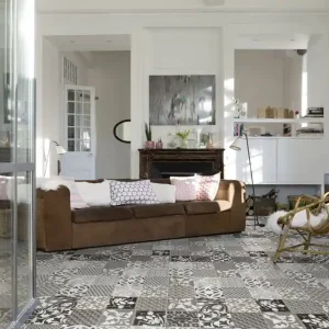 Sol PVC décor bois provence noir & blanc BOOSTER rouleau de 4 m vendu au m² GERFLOR Livraison Express