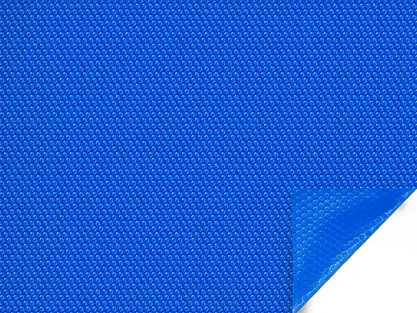 Prix Promo Bâche à bulles pour piscine Seychelles - 400 µ - bordée 1 coté - Bleu HABITAT ET JARDIN