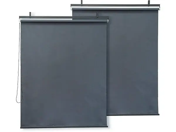 Retour Gratuit Lot de 2 stores rétractables pergola - 124 x 225 cm - Gris anthracite HABITAT ET JARDIN