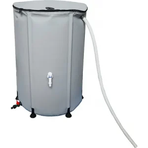 Expédition Rapide Récupérateur d‘eau souple en PVC 250 L - Gris HABITAT ET JARDIN