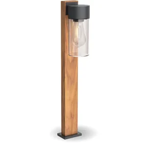 Borne filaire métal et bois - Noir - IP44 XANLITE Pas Cher