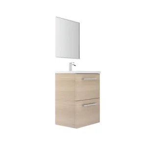 Bon Marché Set 2 tiroirs U MDF mélaminé - Bois clair - 50x35x18cm VIF