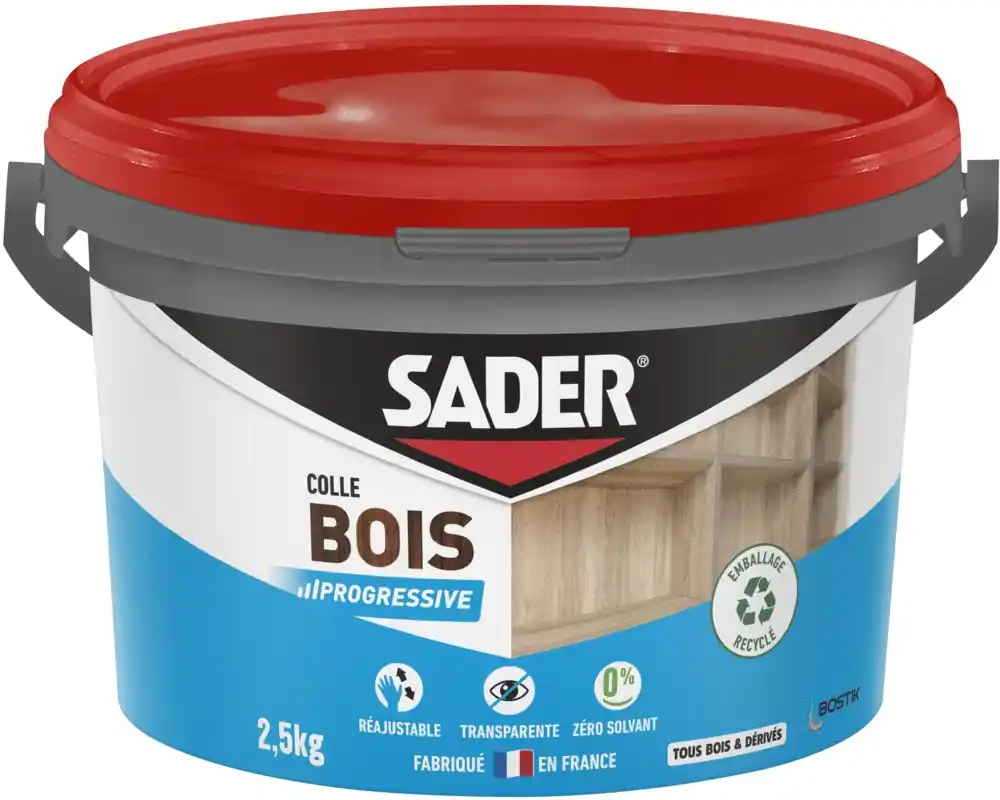 Colle à bois progressive 2,5kg SADER Certifié