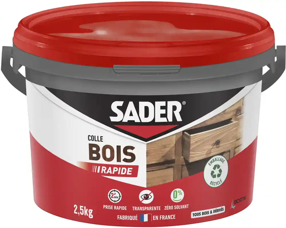 Retour Gratuit Colle à bois rapide 2.5 kg SADER