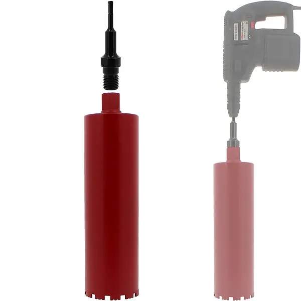 Petit Prix Couronne diamant Ø 127 mm avec adaptateur pour perceuse et perforateur SDS-plus GT MARKET