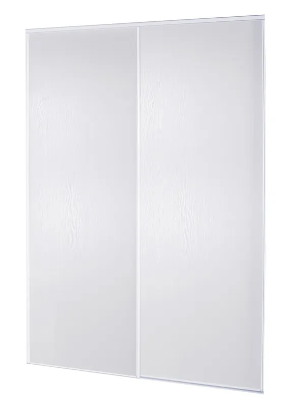 Populaire Portes de placard coulissantes blanc veiné 2 vantaux H 2,50 m x L 1,50 m OPTIMUM